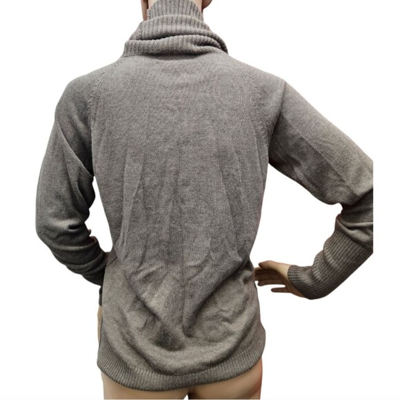 Loft tan turtleneck sweater, ribbed collar small - Picture 3 of 7